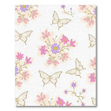 Delicate Pink Butterfly Floral Area Rug