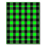 Vibrant Green Black Buffalo Check Area Rug