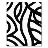 Black and White Abstract Swirl Area Rug