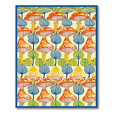 Whimsical Mushroom Forest Boho Chic Area Rug