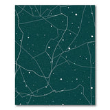 Teal Constellation Star Map Area Rug