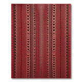 Bold Red Crocodile Scale Area Rug