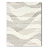 Abstract Wave Grey Area Rug