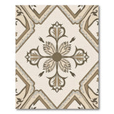 Beige and Neutral Elegant Beige Persian Floral Medallion Rug