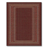 Red Traditional Persian Area Rug with Gold Borders
