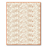 Terracotta Line Art Abstract Area Rug