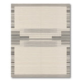 Modern Beige Grey Geometric Stripe Rug