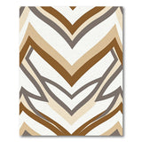 Brown Tan Chevron Zigzag Geometric Area Rug