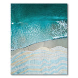 Ocean Wave Blue Teal Coastal Rug