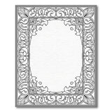 Black and White Ornate Floral Scrollwork Area Rug