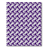 Purple Geometric Fish Silhouette Area Rug