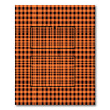 Bold Orange Black Plaid Check Area Rug