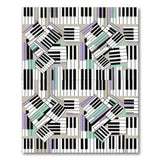 Abstract Piano Keys Area Rug