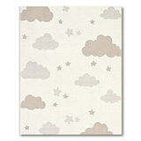 Dreamy Clouds Stars Nursery Area Rug