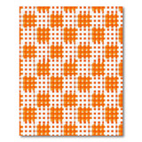 Bold Orange Geometric Grid Area Rug