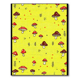 Yellow Pixel Mushroom Forest Area Rug