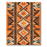 Vibrant Orange Southwestern Geometric Rug
