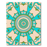 Blue and Teal Floral Vintage Teal Mandala Floral Area Rug