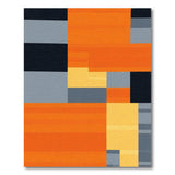 Geometric Modern Orange Bold Geometric Orange Area Rug