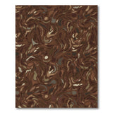 Brown Abstract Swirl Area Rug