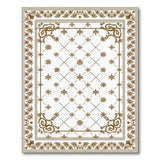 Vintage Gold Floral Lattice Area Rug
