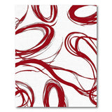 Red Red Abstract Swirl Area Rug
