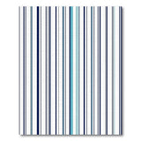 Navy Teal Vertical Striped Area Rug