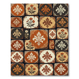 Distressed Vintage Terracotta Tile Area Rug