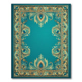 Teal Peacock Feather Heritage Rug