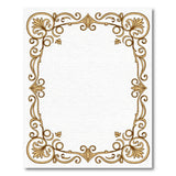 Traditional Persian Gold and Silver Ornate Gold Filigree Border Area Rug