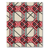 Red Bold Red Geometric Plaid Area Rug