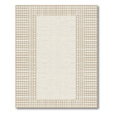 Geometric Modern Beige and Neutral Beige Geometric Border Area Rug