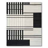 Bold Black White Geometric Modern Black and White Area Rug