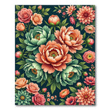 Lush Peony Rose Floral Area Rug