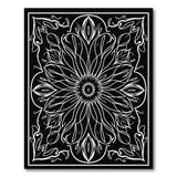Black and White Traditional Persian Intricate Black White Mandala Persian Rug