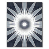 Black White Sunburst Area Rug