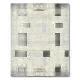 Abstract Black Polka Dot Geometric Area Rug