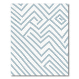 Blue and Teal Blue Geometric Maze Area Rug