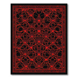 Crimson Web Geometric Area Rug