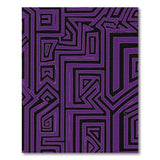 Bold Purple Geometric Maze Area Rug