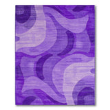 Purple Abstract Wave Area Rug