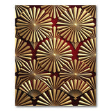 Gold and Silver Gold Starburst Geometric Area Rug