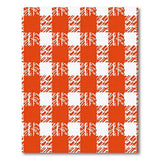 Bold Red White Distressed Checkered Area Rug