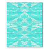 Teal Geometric Woven Area Rug
