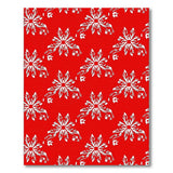 Red Papercut Snowflake Floral Area Rug