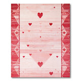 Scattered Red Hearts Southwestern Area Rug