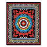 Vibrant Heritage Tribal Sunburst Rug