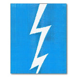 Blue Halftone Lightning Bolt Area Rug