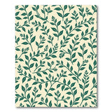 Green Leaves on Beige Botanical Area Rug