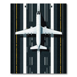 Minimalist Airplane Runway Area Rug